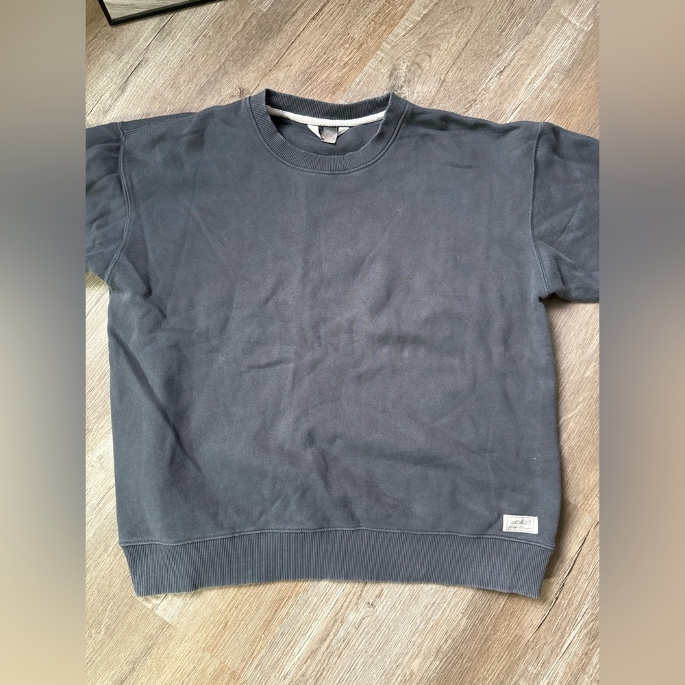 VTG EDDIE BAUER Crewneck Sweatshirt Pullover Navy Blue Size L - Picture 2 of 8